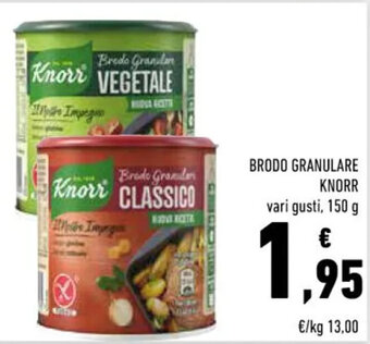 Conad BRODO GRANULARE KNORR vari gusti, 150 g offerta