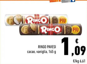 Conad RINGO PAVESI cacao, vaniglia, 165 g offerta