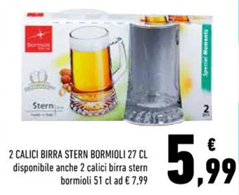 Conad 2 CALICI BIRRA STERN BORMIOLI 27 CL disponibile anche 2 calici birra stern bormioli 51 cl offerta
