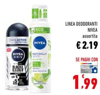 Conad LINEA DEODORANTI NIVEA assortita offerta