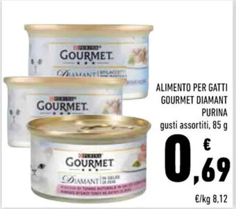 Conad ALIMENTO PER GATTI GOURMET DIAMANT PURINA gusti assortiti, 85 g offerta