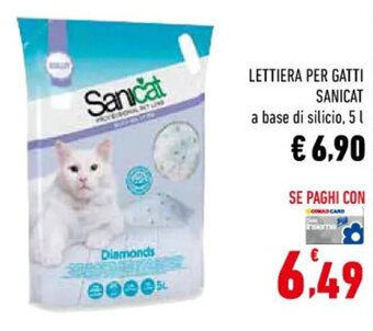 Conad LETTIERA PER GATTI SANICAT a base di silicio, 5 l offerta