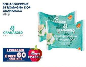 Esselunga SQUACQUERONE DI ROMAGNA DOP GRANAROLO 200 g 2 PEZZI offerta