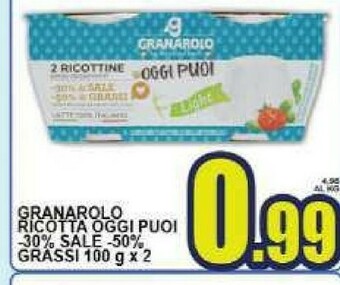 Gros Granarolo Ricotta Oggi Puoi 200 G offerta