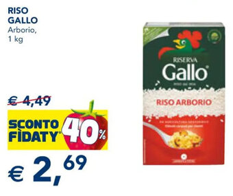 Esselunga RISO GALLO Arborio 1 kg offerta