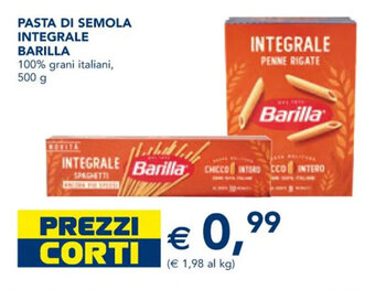 Esselunga PASTA DI SEMOLA INTEGRALE BARILLA 500 g offerta
