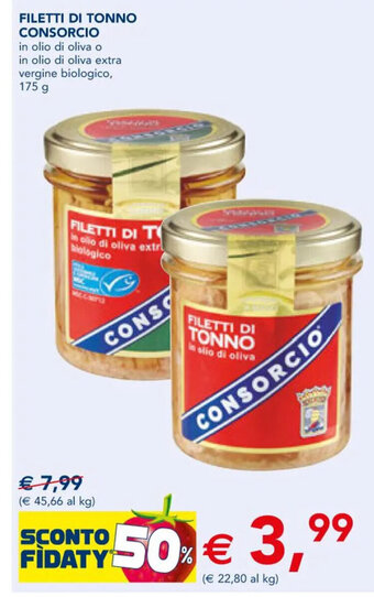 Esselunga FILETTI DI TONNO CONSORCIO 175 g offerta