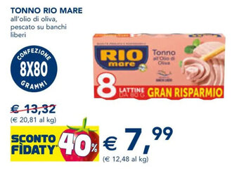 Esselunga TONNO RIO MARE offerta