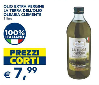 Esselunga OLIO EXTRA VERGINE LA TERRA DELL'OLIO OLEARIA CLEMENTE 1 litro offerta