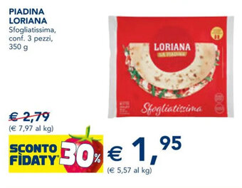 Esselunga PIADINA LORIANA 350 g offerta