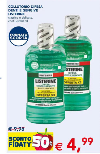 COLLUTORIO DIFESA DENTI E GENGIVE LISTERINE conf. 2x500 ml