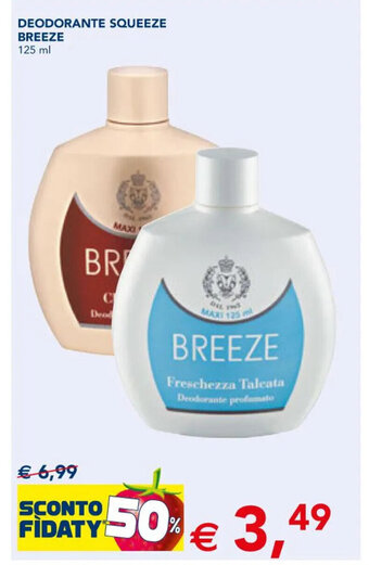 Esselunga DEODORANTE SQUEEZE BREEZE 125 ml offerta