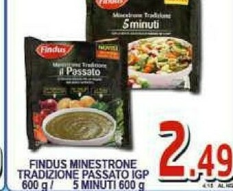 Gros Findus Minestrone Tradizione Il Passato 600 G(ml) offerta