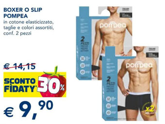 Esselunga BOXER O SLIP POMPEA offerta
