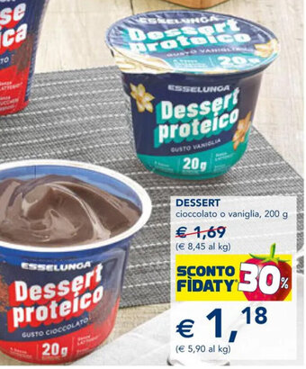 Esselunga Dessert cioccolato o vaniglia 200 g offerta