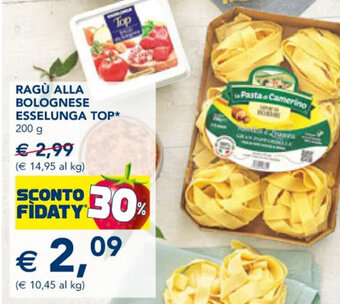Esselunga RAGÙ ALLA BOLOGNESE ESSELUNGA TOP 200 g offerta