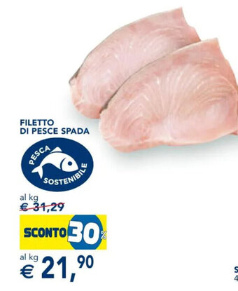 Esselunga FILETTO DI PESCE SPADA offerta