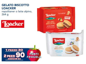 GELATO BISCOTTO LOACKER napolitaner o latte alpino 264 g