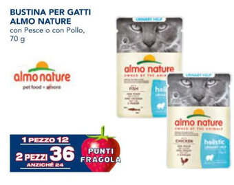 Esselunga BUSTINA PER GATTI ALMO NATURE 70 g offerta