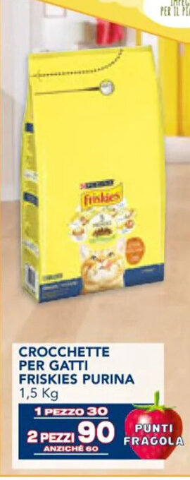 Esselunga CROCCHETTE PER GATTI FRISKIES PURINA 1,5 Kg offerta