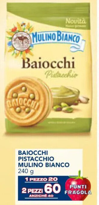 Esselunga BAIOCCHI PISTACCHIO MULINO BIANCO 240 g offerta