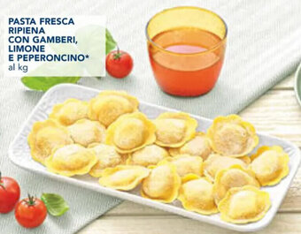 Esselunga PASTA FRESCA RIPIENA CON GAMBERI, LIMONE E PEPERONCINO offerta