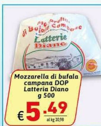 Gros Diano Mozzarella Di Bufala Campana Dop offerta
