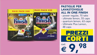 Esselunga PASTIGLIE PER LAVASTOVIGLIE ALL IN ONE FINISH offerta