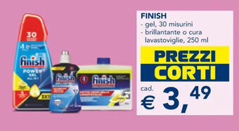 Esselunga FINISH - gel, 30 misurini - brillantante o cura lavastoviglie, 250 ml offerta