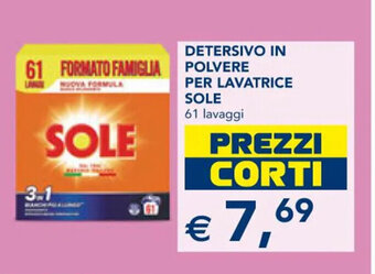 Esselunga DETERSIVO IN POLVERE PER LAVATRICE SOLE 61 lavaggi offerta