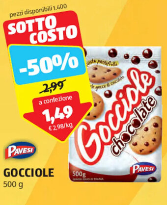 ALDI PAVESI GOCCIOLE 500 g offerta