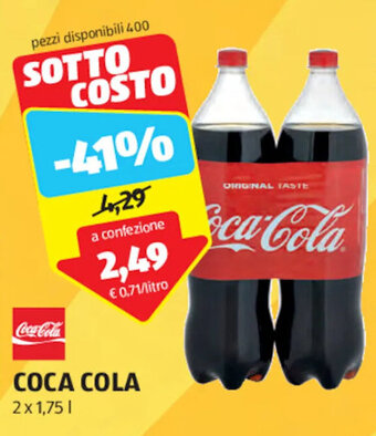 ALDI COCA COLA 2 x 1,75 l offerta