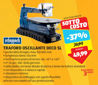 ALDI Scheppach TRAFORO OSCILLANTE DECO SL offerta
