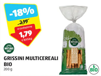 ALDI NATURA GRISSINI MULTICEREALI BIO 200 g offerta