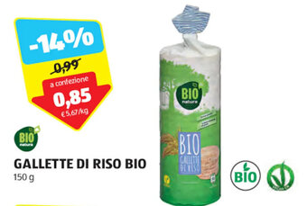 ALDI BIO natura GALLETTE DI RISO BIO 150 g offerta