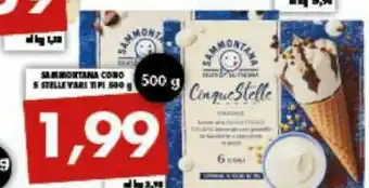 Gros Sammontana Cornetto Cinque Stelle Alla Panna offerta