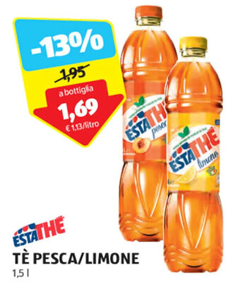 ALDI ESTATHE TÈ PESCA/LIMONE 1,5 l offerta