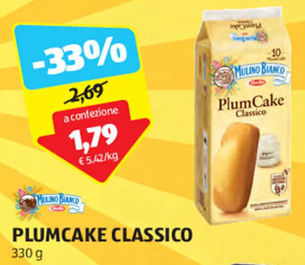 ALDI MULINO BIANCO PLUMCAKE CLASSICO 330 g offerta