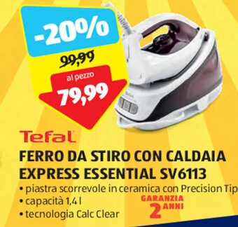 Tefal FERRO DA STIRO CON CALDAIA EXPRESS ESSENTIAL SV6113