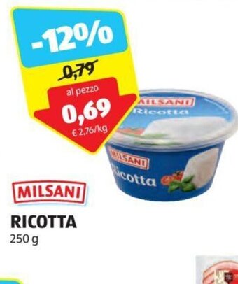 ALDI MILSANI RICOTTA 250 g offerta
