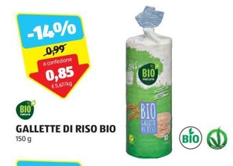 ALDI BIO natura GALLETTE DI RISO BIO 150 g offerta