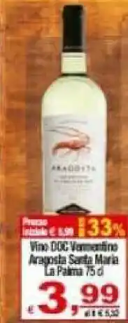 Gros Santa Maria La Palma - Vermentino Di Sardegna Aragosta 750 G(ml) offerta