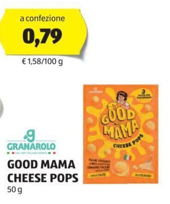 ALDI GRANAROLO GOOD MAMA CHEESE POPS 50 g offerta