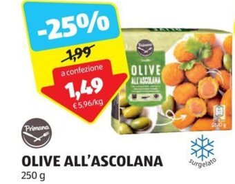 ALDI Primana OLIVE ALL'ASCOLANA 250 g offerta