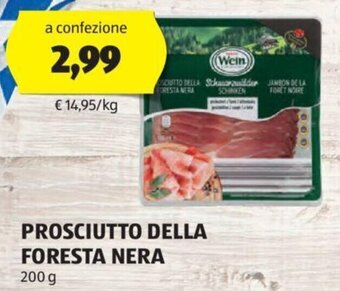 ALDI PROSCIUTTO DELLA FORESTA NERA 200 g offerta