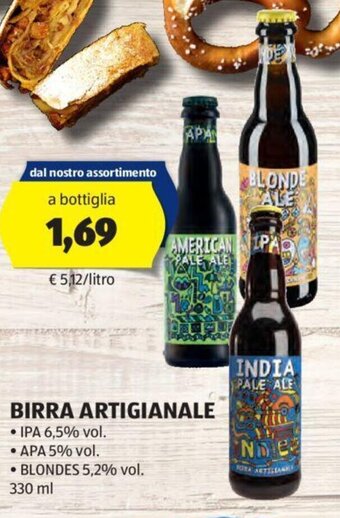 ALDI BIRRA ARTIGIANALE 330 ml offerta