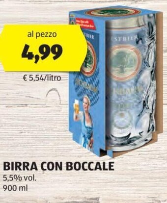 ALDI BIRRA CON BOCCALE 5,5% vol. 900 ml offerta