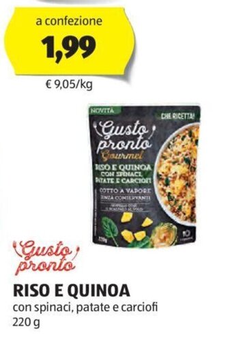 ALDI Gusto pronto RISO E QUINOA 220 g offerta