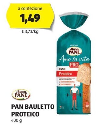 ALDI PAN BAULETTO PROTEICO 400 g offerta