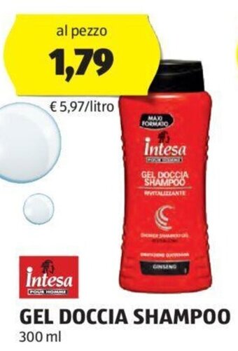 ALDI Intesa GEL DOCCIA SHAMPOO 300 ml offerta